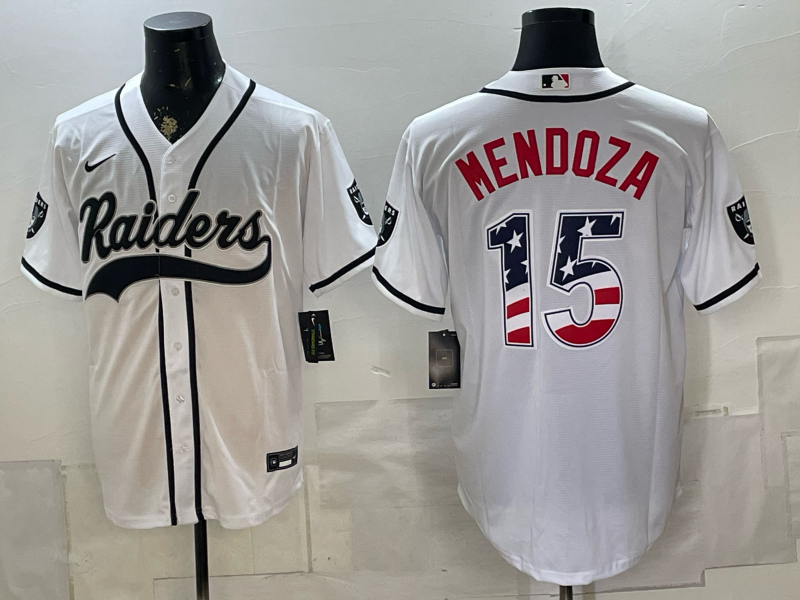 Men 2026 Oakland Raiders #15 Mendoza white Nike Limited NFL Jersey0715005